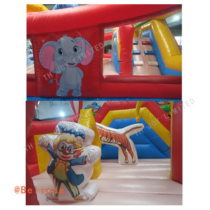 Château gonflable gonflable de haute qualité pour enfants, château de saut de Clown de ville amusant avec toboggan - Product Image 5