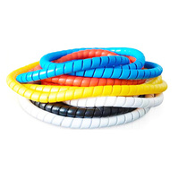 Protector de Cables en Espiral de PP Ignífugo, Envoltura de Alambre en Espiral Aislada, Resistente al Fuego para Cableado de Equipos de Gabinetes Eléctricos