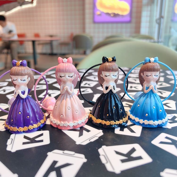 Cartoon Wish Flower Princess Dolls - Cute Resin Key Chains