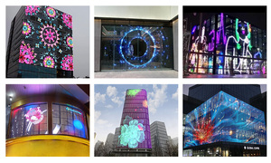 Extérieur <span class=keywords><strong>e</strong></span> intérieur fascia filme flexible extérieur adhésif transparent led film sur verre pour vitrine - Product Image 4