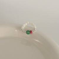 Milad High-End hand gefertigten Ring Künstlerische Mode Armbänder Perle Kristall Perlen Zeigefinger Stapel ring mit elastischer Schnur