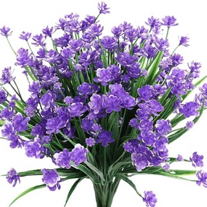 Bouquet d'herbe jaune artificielle de printemps 30cm-100cm, fleurs en plastique pour décoration extérieure - Product Image 2