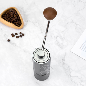 Moulin à café manuel personnalisé 5 étoiles avec broyeur en acier inoxydable et poignée incurvée HF-KCG040 PR - Product Image 1