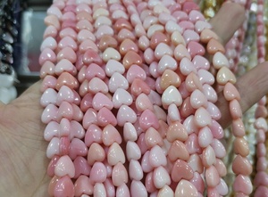 Tự nhiên Vỏ Sò Biển Cabochon 8mm vỏ ốc xà cừ màu hồng trái tim quyến rũ hạt cho đồ trang sức tự làm - Product Image 5