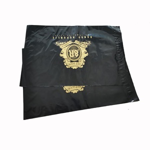 Bolsa de paquete de plástico autoadhesiva, logotipo dorado personalizado, estampado Biodegradable, envío por correo postal - Product Image 2
