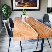 Ensemble de table à manger basse en bois rustique de forme ronde en noyer vivant naturel industriel à la mode
