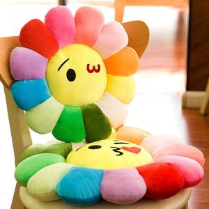 Karikatür renkli ayçiçeği bel yastığı yumuşak oyuncak özel Plushies Unisex peluş oyuncak yastık sandalye için - Product Image 4