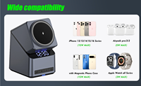 Station de charge sans fil 3 en 1, portable, pliable, chargeur sans fil magnétique 15W, support de téléphone portable, chargeur sans fil pliable