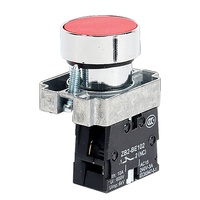Interrupteur à bouton-poussoir momentané à réinitialisation plate encastré XB2 22 mm