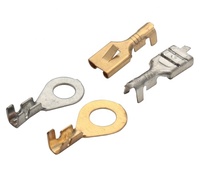 Kit d'assortiment de connecteurs de fils en cuivre non isolés, 10-en-1, personnalisés, avec bornes à sertir, à estomper et à fourche, avec boîte