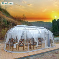 Domo Geodésico Prefabricado de Policarbonato Sunkaer SK-D03 de Diseño Moderno, Casa de Campaña con Burbuja Transparente, Claraboya, Uso en Exteriores, Garantía de 5 Años