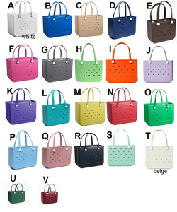 Bolsa de Praia de Borracha <span class=keywords><strong>EVA</strong></span> com 3 Alças, Impermeável, para Viagem, Mulheres, Verão, Bolsa de Praia Lavável, Bolsa de Mão Aberta - Product Image 6