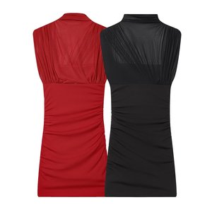 TAOP&ZA 2025 Autunno Inverno Nuovo Stile Europeo e Americano Abito Mini Plissettato Senza Maniche con Colletto Alto 3067215 3067260 - Product Image 1