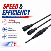 Maßgefertigter M16 Wasserdichter PTFE PVC Stecker-Buchse-Verbinder mit 2-Pin 3-Pin 4-Pin 5-Pin Stromkabelstecker für LED-Streifen und Computer