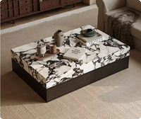 Table basse moderne en marbre blanc Calacatta Viola italien de luxe, socle/bases/piedestal, ensemble de meubles pour salon
