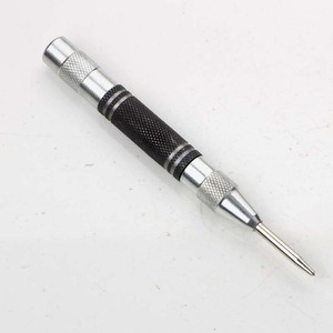 Center Punch 128mm High-Speed Steel For Centering Positioning Woodworking Tool Silver And Black Handle - Product Image 1