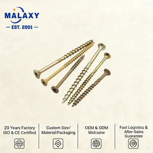 Tornillos para Madera MALAXY, Mecánicos, Galvanizados, Clase 6, Torx, Cabeza Plana, Roscados, para Tablas de Madera - Product Image 3