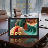 AT14X Nueva Tablet Android Comercial de 14 Pulgadas 1920x1080 con Pantalla Táctil PCAP, Soporte de Pared, Pantalla Android RK3566 RK3568