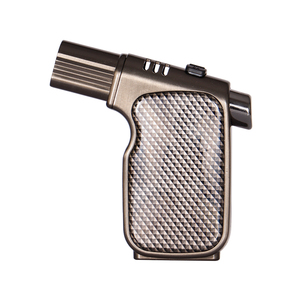 Nuevo artículo, encendedor a prueba de viento con forma de pistola recargable, logotipo personalizado, encendedores clásicos potentes de cuatro llamas para cigarros - Product Image 6