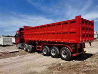 Remorque à benne basculante pour camion à benne basculante lourde 6x12 4 'Côtés Remorques à benne basculante en acier et carbone Semi-remorque de qualité