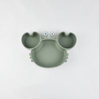 Assiette à dîner en silicone incassable pour les enfants à manger Vaisselle de qualité alimentaire pour bébé avec conception d'aspiration