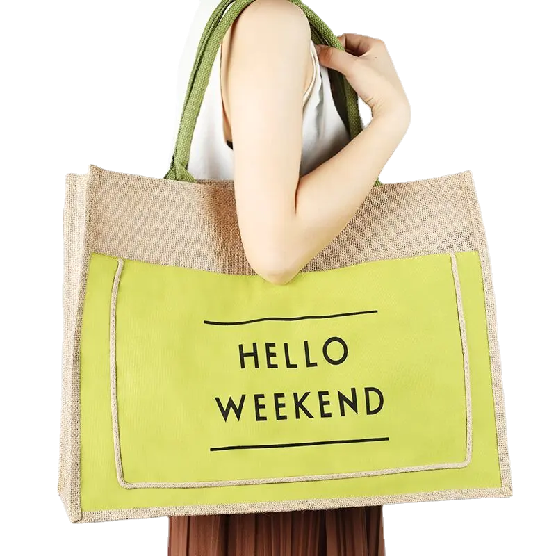 Custom High Quality Cheap Printed Logo Grocery Promotion Non Woven Gift Tote Reusable Bags Jute Shopping Bag