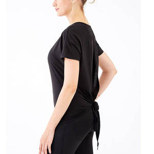 Camisetas de algodón lisas con cuello redondo para <span class=keywords><strong>mujer</strong></span> y hombre, ideales para entrenamiento. Venta al por mayor disponible. - Product Image 2