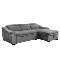 Canapé-lit convertible en velours en forme de L, design européen, deux places, avec rangement, écologique, confortable, durable, meubles pour la maison, appartement