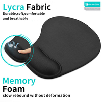 Tapis de souris en mousse à mémoire de forme ergonomique avec logo personnalisé en gros avec repose-poignet en gel pour cadeaux promotionnels (base antidérapante)