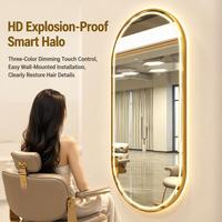 Cermin Dinding Kaca LED Pintar Modern dengan Sensor Sentuh dan Dapat Diredupkan untuk Hotel, Salon Kecantikan & Barber Shop Styling Spiegel Espejo