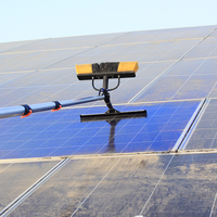 [Certifié CE] Meilleur équipement de nettoyage de panneaux solaires télescopique de 12 m et 10 m, brosses et outils pour nettoyer les panneaux solaires