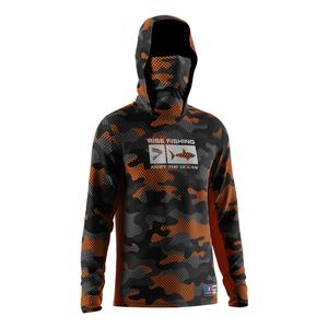 Camiseta de Pesca para Hombre con Capucha, Protección Solar UV, de Poliéster de Secado Rápido, Diseño Transpirable, Manga Larga, Protección Facial - Product Image 3