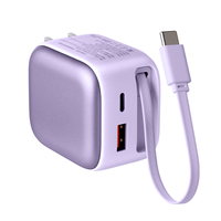 Chargeur mural rétractable 35W PD Chargeur rapide Type-C Prise pliable 5V/3A pour ordinateur portable Téléphone portable Appareil photo OTP/OVP/OCP