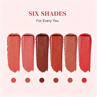 Rouge à lèvres mat en forme de cœur personnalisé à marque privée, texture crémeuse velours, haute pigmentation, non desséchant, longue tenue, maquillage pour les lèvres