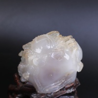 Sculpture en agate sculptée à la main, figurine décorative en pierre, ornement de bureau, cadeau, objet d'art