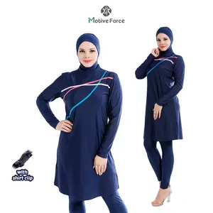 Full Covered Hijab Burkini Muslim Swimsuit Long Sleeve Top+Long Pants+Hijab 3pcs Muslimah Swimwear M-6XL For Woman