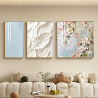 Decoración de Pared Tríptica Moderna para el Hogar, Arte Elegante e Impermeable de Porcelana con Cristal HD para Hoteles y Cafés, Venta al Por Mayor