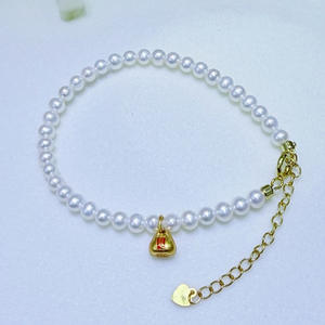 Zhuji Natural 4-5mm <b>Freshwater</b> <b>Pearl</b> <b>Bracelet</b> Almost Flawless Aurora Pure Silver with Red Book Top Selling Fashion Charm - Product Image 3