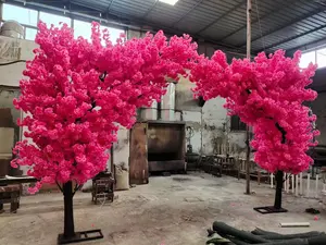 V128卸売レストラン屋外結婚披露宴さくら植物の木大きな人工グラスファイバー偽桜の木装飾用
