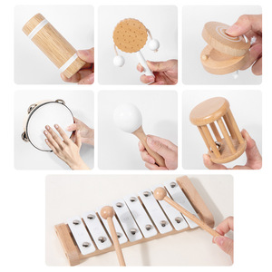 Ensemble d'instruments de percussion Orff en bois, 8 échelles, jouet éducatif pour enfants de 2 à 6 ans - Product Image 5