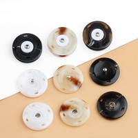 Kustom 2 bagian kancing jepret bulat Resin kancing jepret plastik untuk pakaian