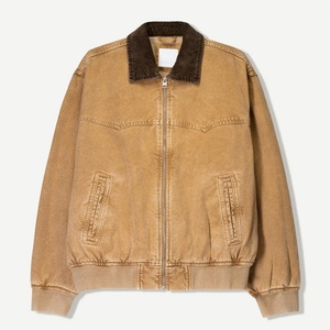 Custom Men <b>Jackets</b> Casual Streetwear Heavy Canvas <b>Jacket</b> Cotton Blank Zip up Vintage <b>Worker</b> <b>Jacket</b> for Men - Product Image 5