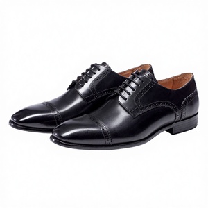 Chaussures Oxford de luxe pour hommes en cuir véritable à lacets, bout carré, pour le bureau, les occasions formelles, les mariages et les activités de plein air printemps/été - Product Image 3