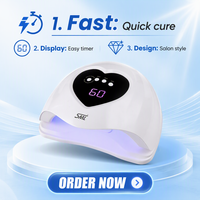 Lampe à ongles UV LED SML en forme de cœur avec panneau de contrôle, affichage numérique, plusieurs minuteurs, séchage rapide du gel, pour salon de manucure et manucure à domicile, nail art