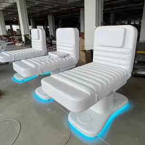 Mesa de Masaje Ajustable Blanca de Último Diseño con 3 Motores, Cama Eléctrica de Belleza Moderna para Extensión de Pestañas - Product Image 1