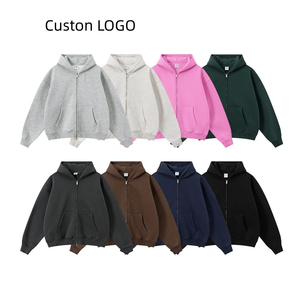 Sweatshirts 3D Puff Printing Heavyweight High Quality Fleece Hoodies Full Custom Men Zipper <b>Zip</b> <b>up</b> Hoodie Jackets for Men Women - Product Image 2