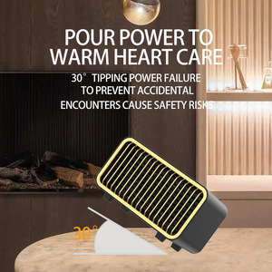 <span class=keywords><strong>Chauffage</strong></span> électrique de bureau portable pour la maison et le bureau Élément chauffant en céramique PTC Prise UE Ventilateur à air chaud Four en plastique - Product Image 3