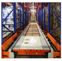 Système de rayonnage automatique multi-niveaux pour entrepôt, rayonnage à navette bidirectionnel de type rivière pour palettes, en acier pour le stockage