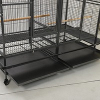 Cage en métal peinte OEM pour perroquet, chat, oiseau, grandes volières, maison pour animaux de compagnie