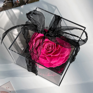 Rosa Preservada en Forma de Corazón Grande en Caja con Espejo - Regalo de Flor Eterna <span class=keywords><strong>para</strong></span> Ella, Día de San Valentín, Aniversario, Cumpleaños - Product Image 4